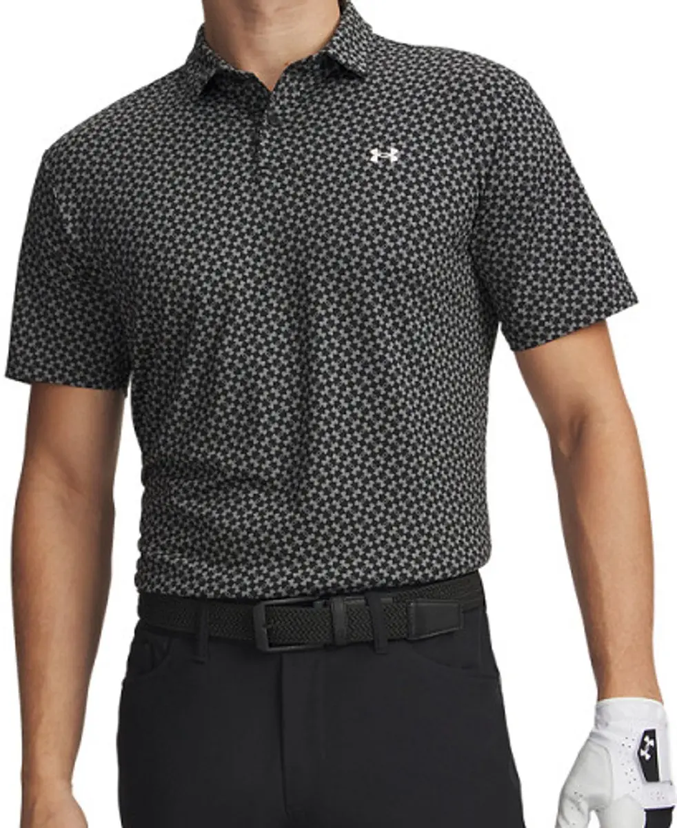 Under Armour T2G Polo Print Diagonal Heartbeat - M - Olijfgroen