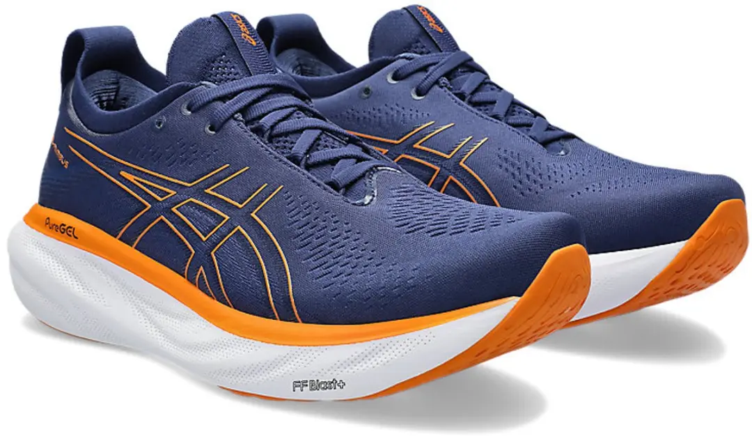 ASICS Gel-Nimbus 25 Sportschoenen - 39.5 - Blauw/Oranje