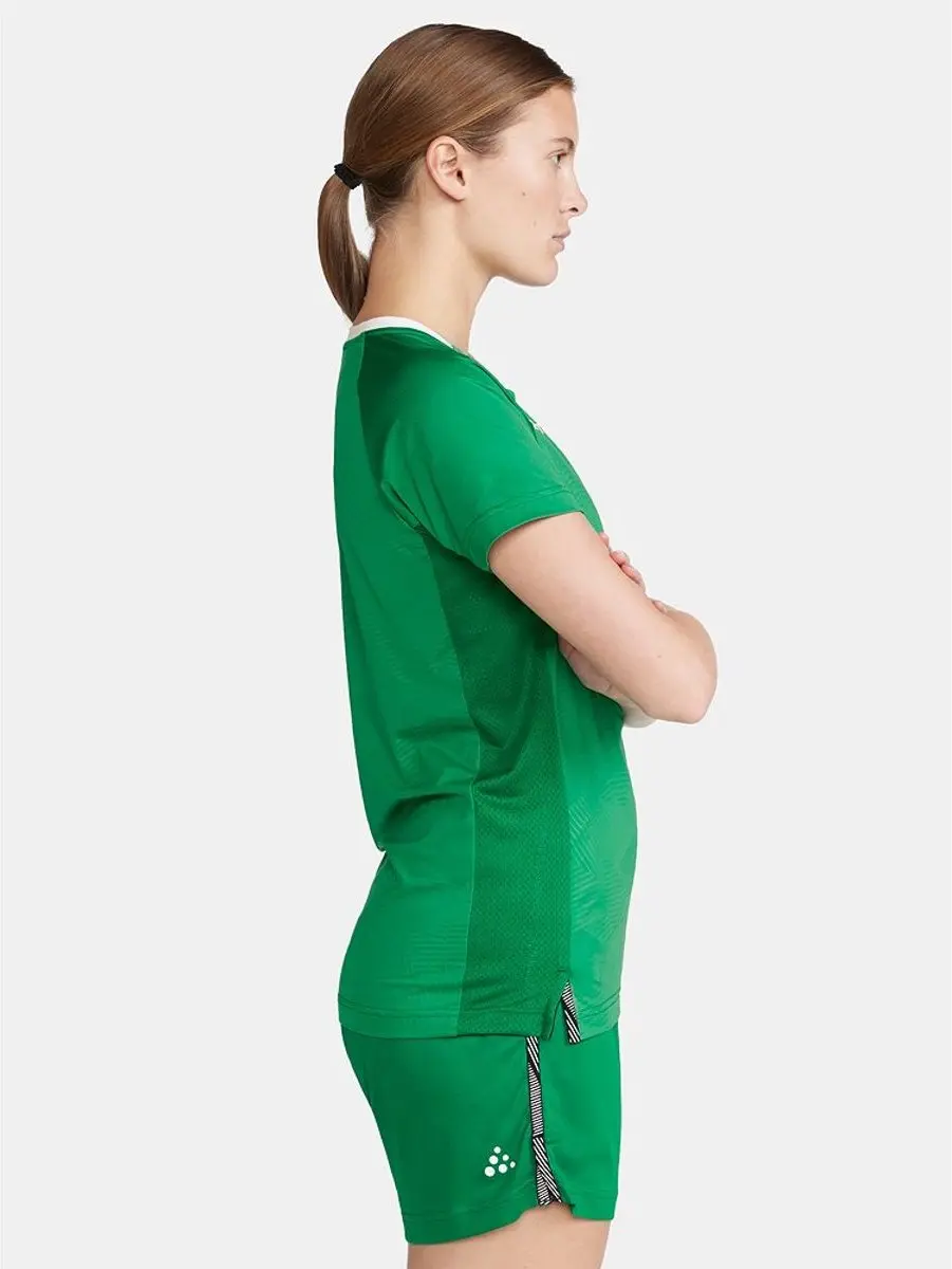 Craft Premier Solid Shirt Dames Korte Mouw - Groen S