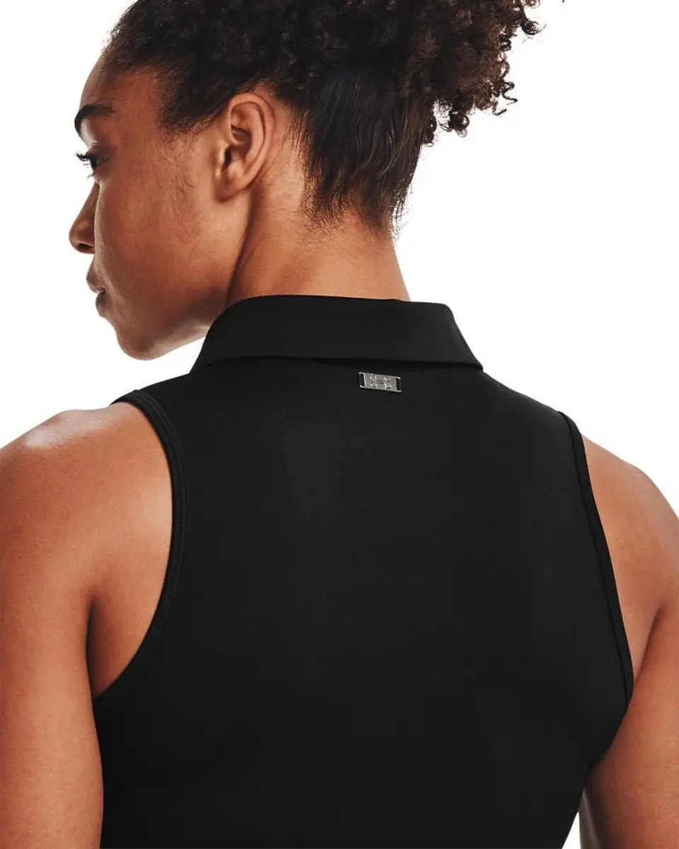 Under Armour Zinger Mouwloze Polo - Dames M - Zwart - afbeelding 6 van 6