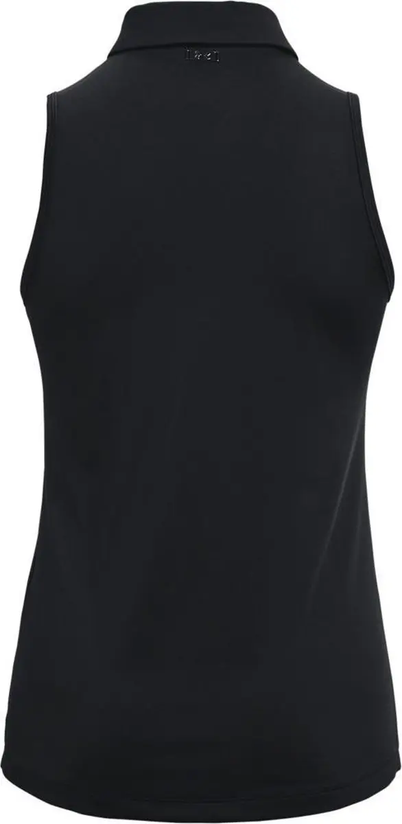 Under Armour Zinger Mouwloze Polo - Dames M - Zwart
