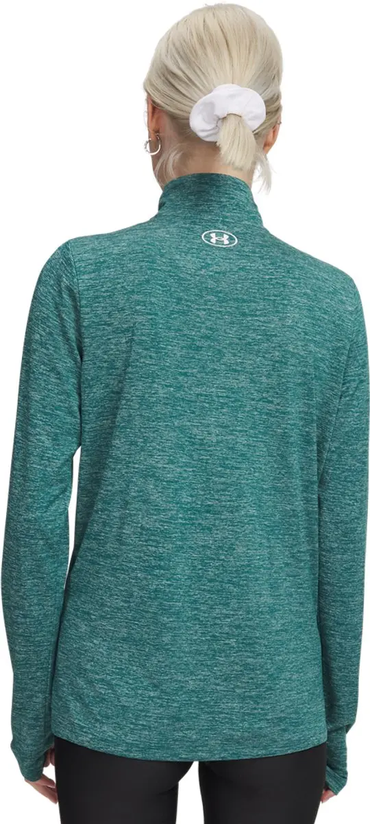 Under Armour Tech 1/2 Zip Twist-GRN Dames Sporttrui - Rack Groen/Wit