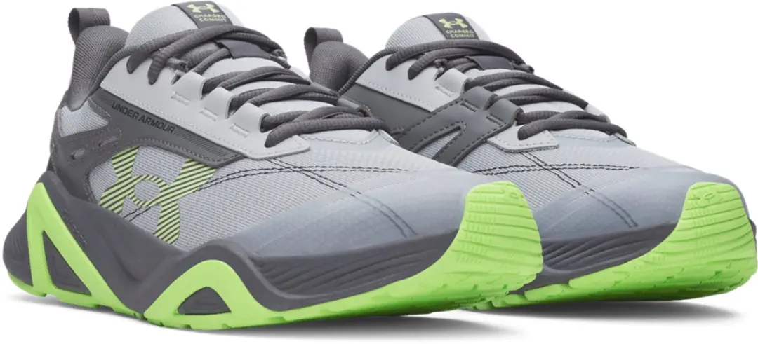 Under Armour UA Charged Commit TR 5 Heren Sportschoenen - Mod Grijs/Castlerock/Lumos Lime