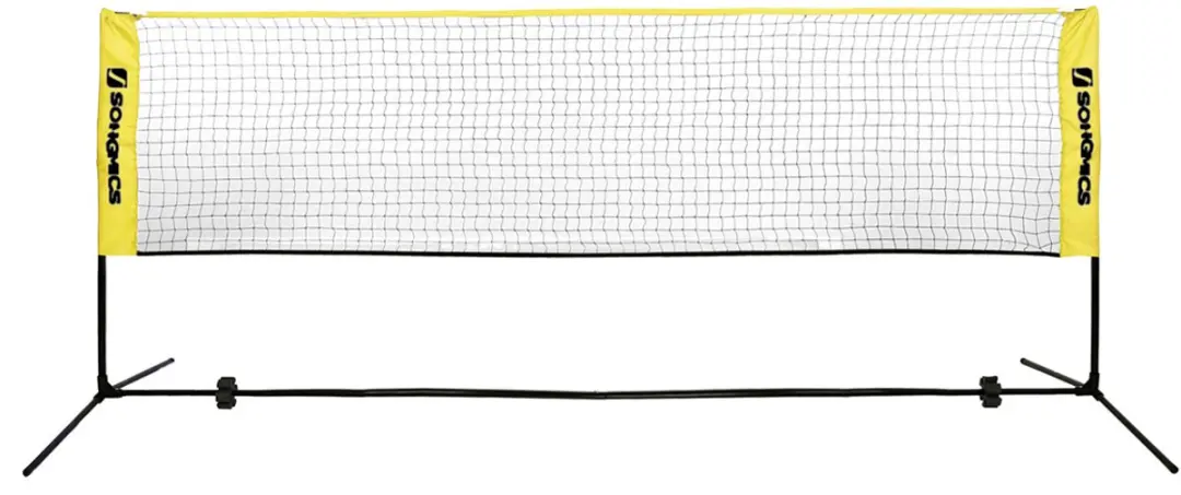 Songmics Badmintonnet - Hoogte verstelbaar 300x103cm - Geel/Zwart