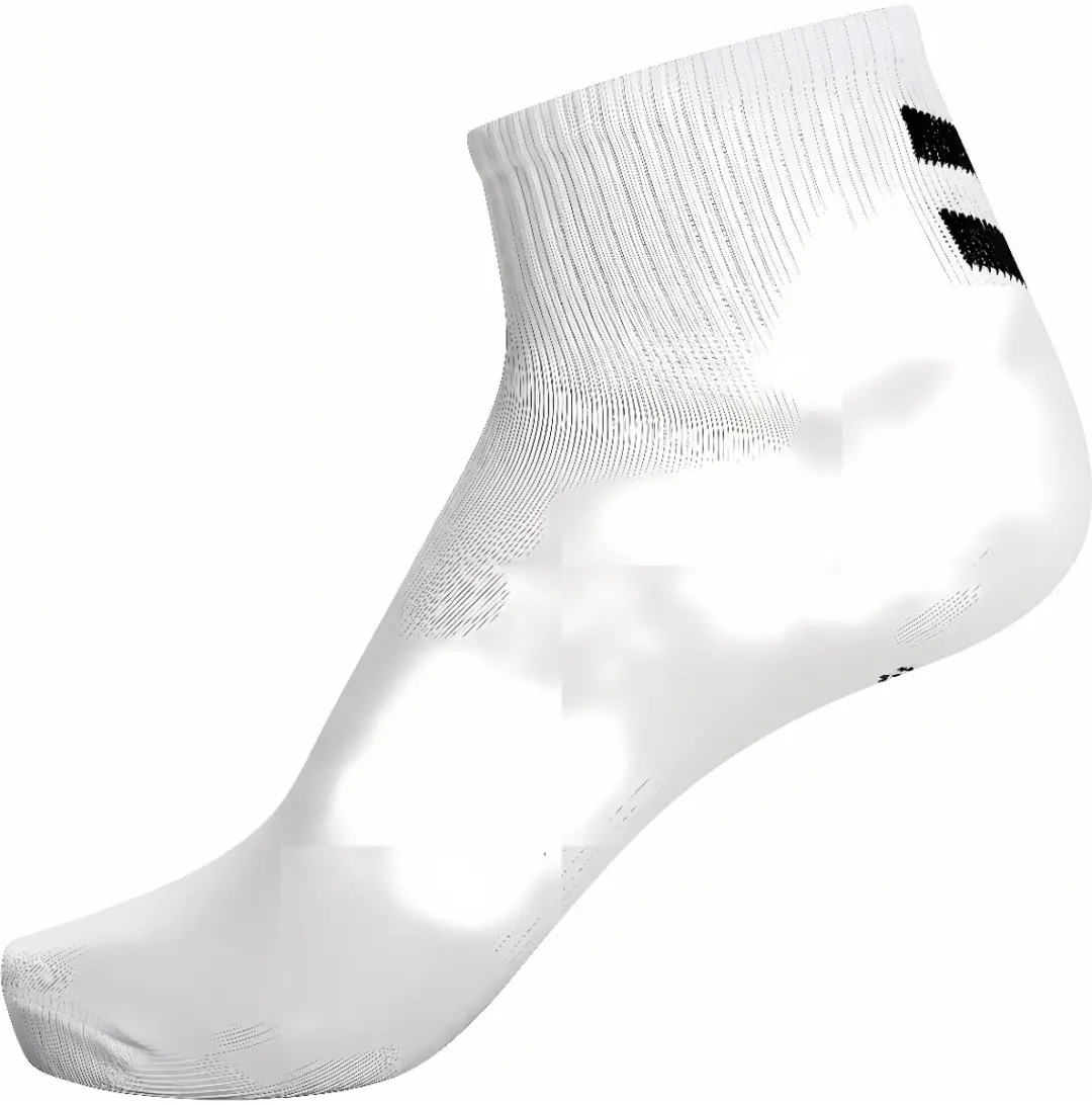 Hummel Chevron Mid Cut Sportsokken 6-Pack - Wit - afbeelding 6 van 6