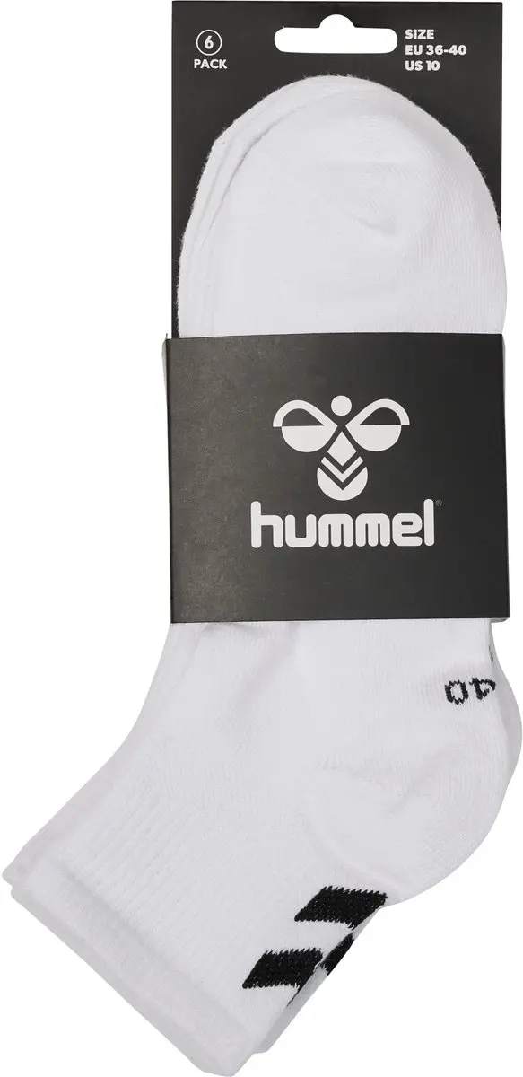 Hummel Chevron Mid Cut Sportsokken 6-Pack - Wit