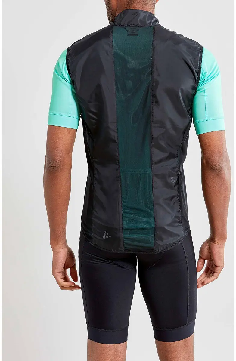 Craft Adv Essence Light Mouwloos Fietswindjack Heren M - Zwart
