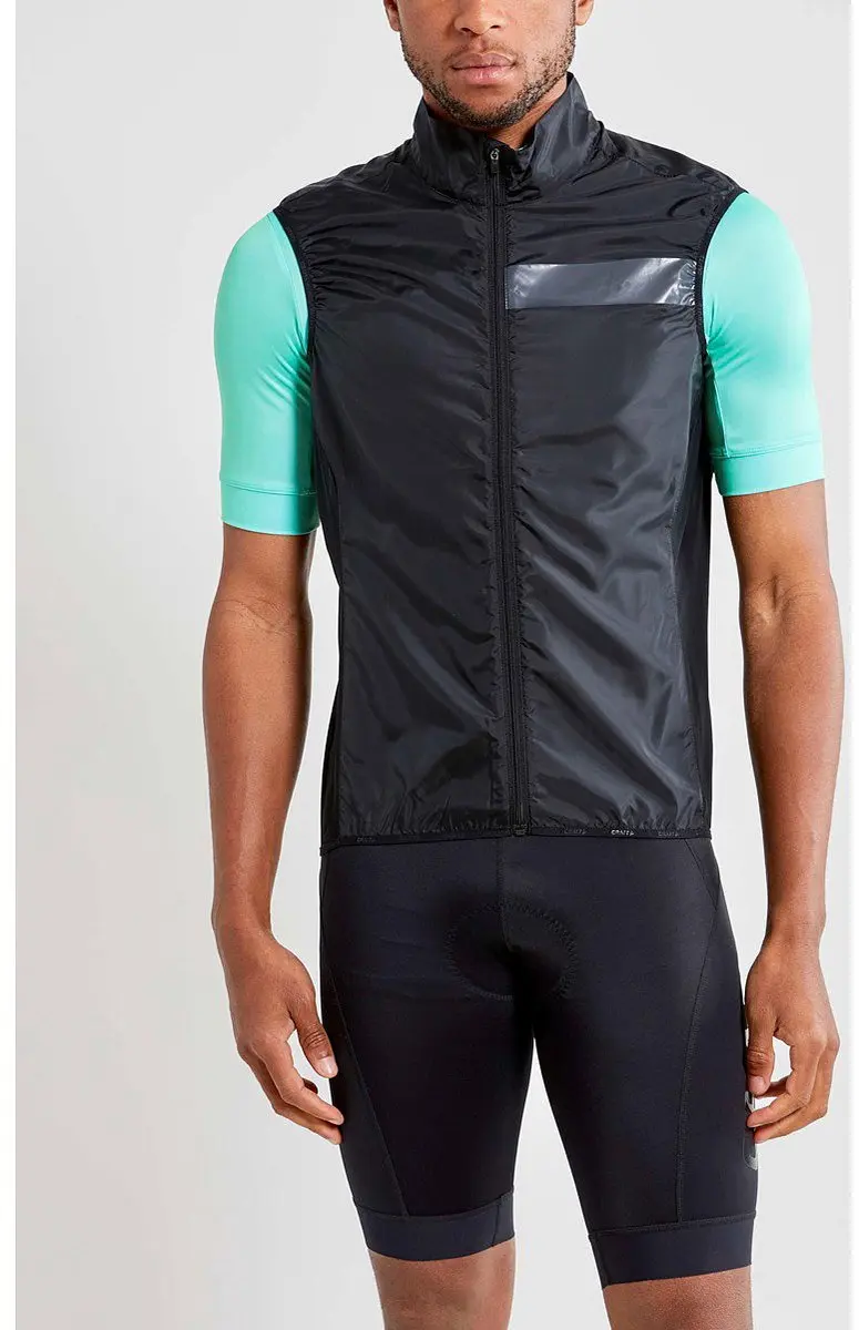 Craft Adv Essence Light Mouwloos Fietswindjack Heren M - Zwart