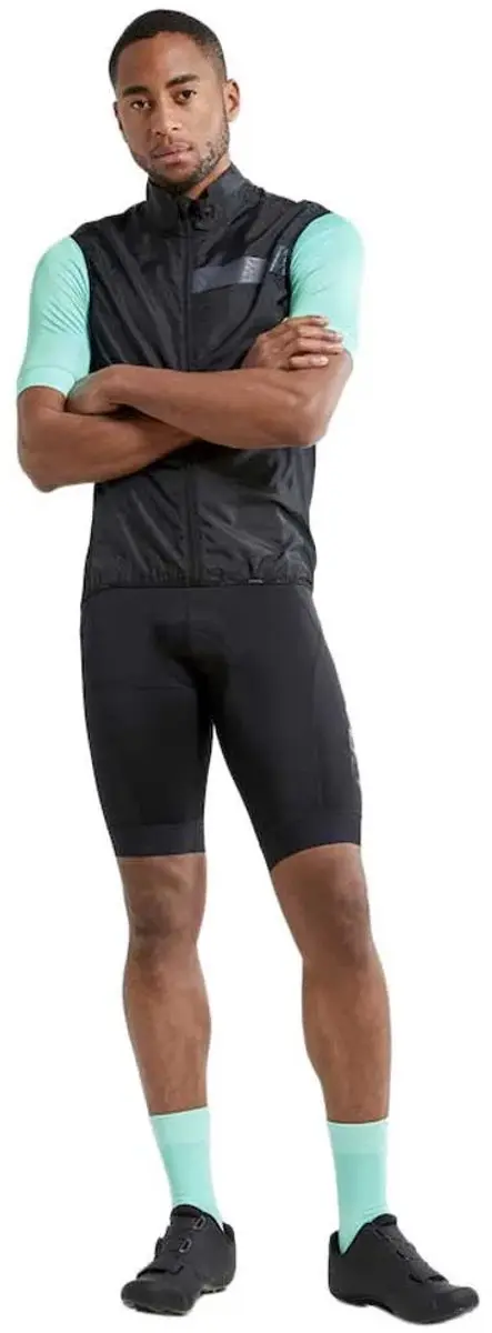 Craft Adv Essence Light Mouwloos Fietswindjack Heren M - Zwart
