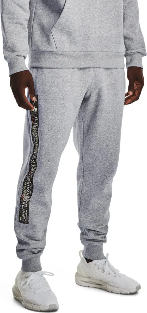 Under Armour Rival Graphic Joggingbroek Heren XXL - Grijs