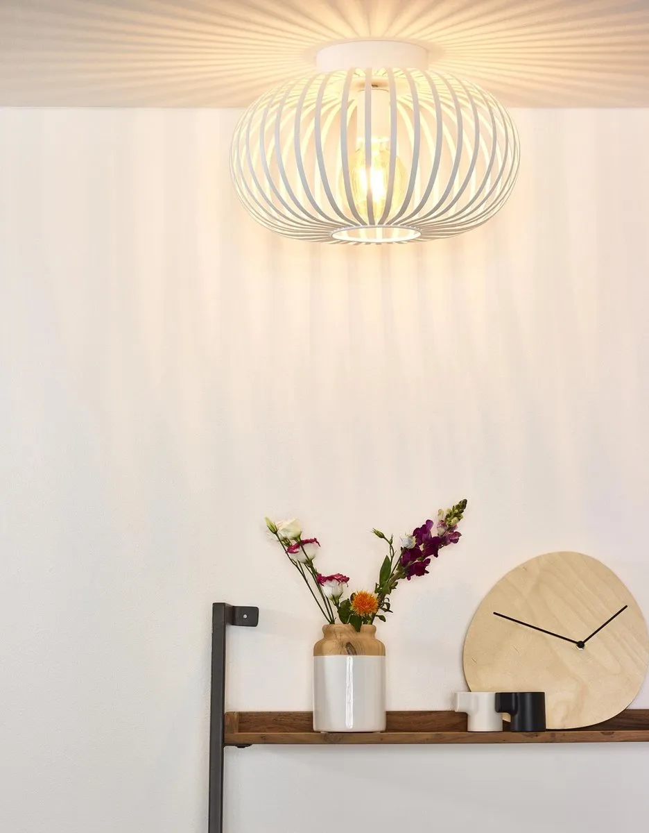 Lucide Manuela Plafondlamp Ø39,5cm - 1xE27 - Wit