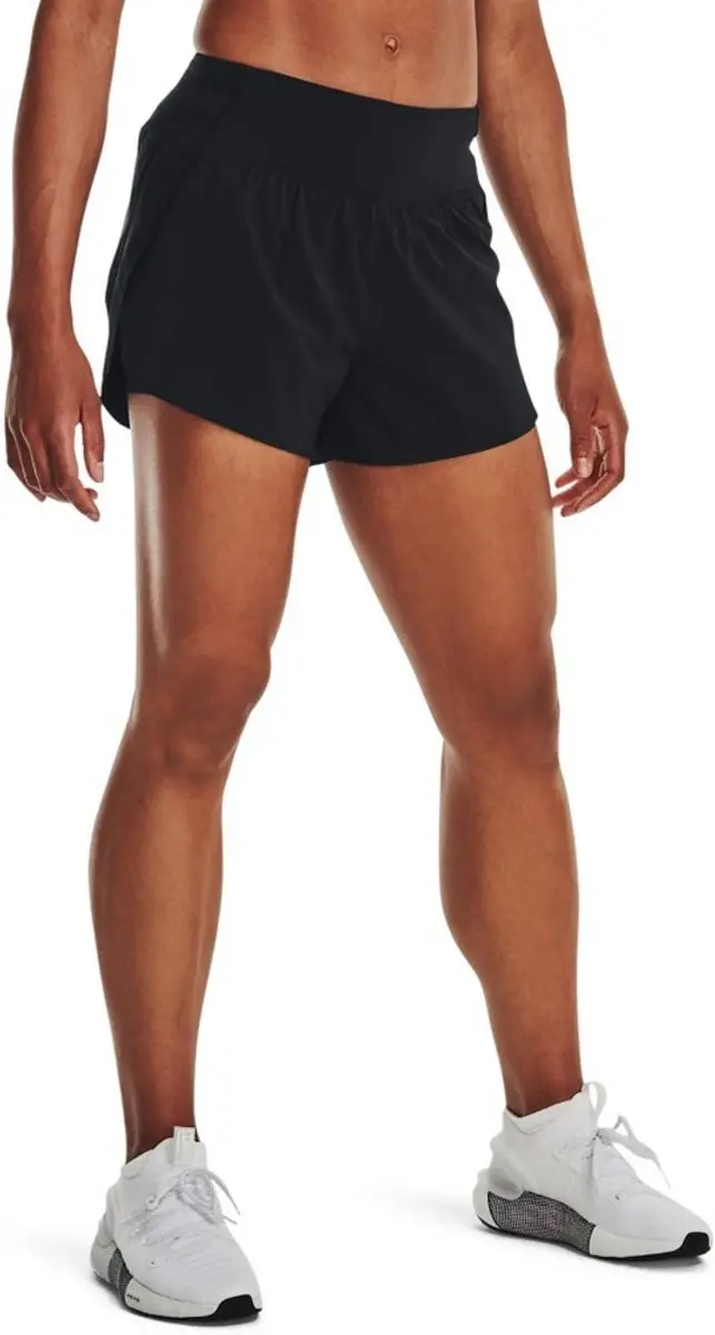 Under Armour Flex Woven 2-in-1 Sportshort Dames - L - Zwart