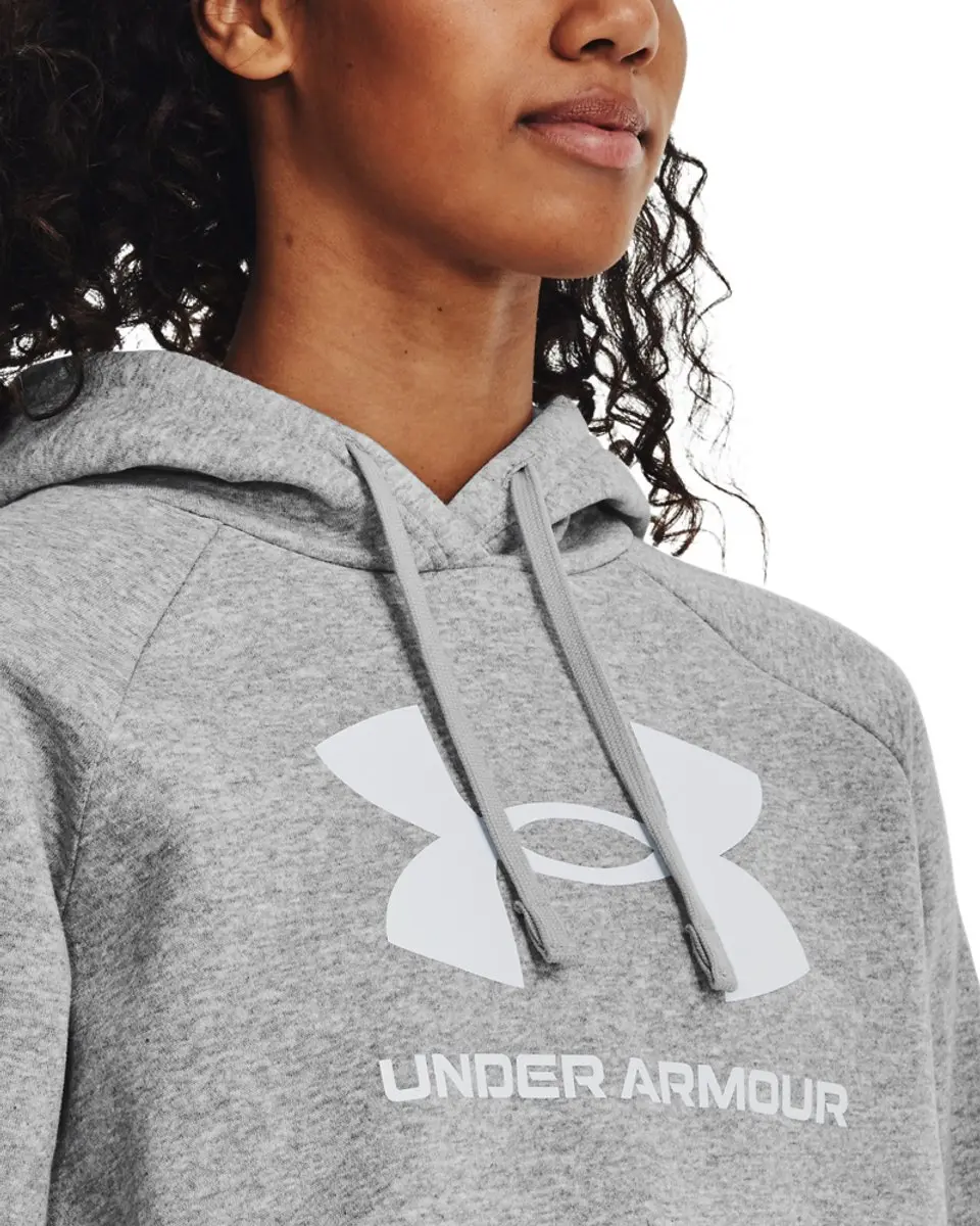 Under Armour UA Rival Fleece Big Logo Sporttrui - Grijs/Wit