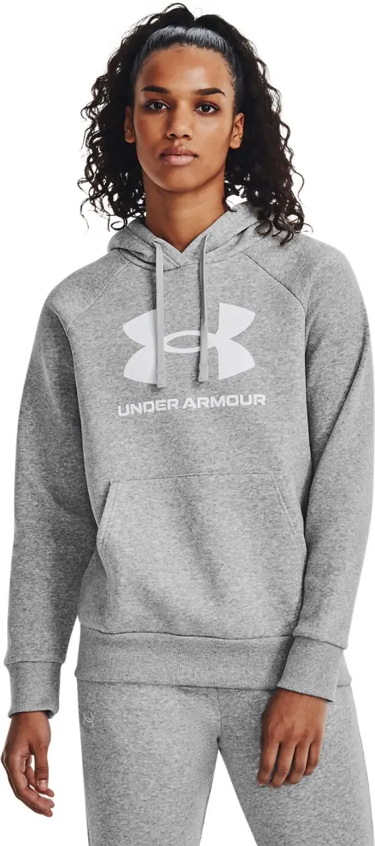 Under Armour UA Rival Fleece Big Logo Sporttrui - Grijs/Wit