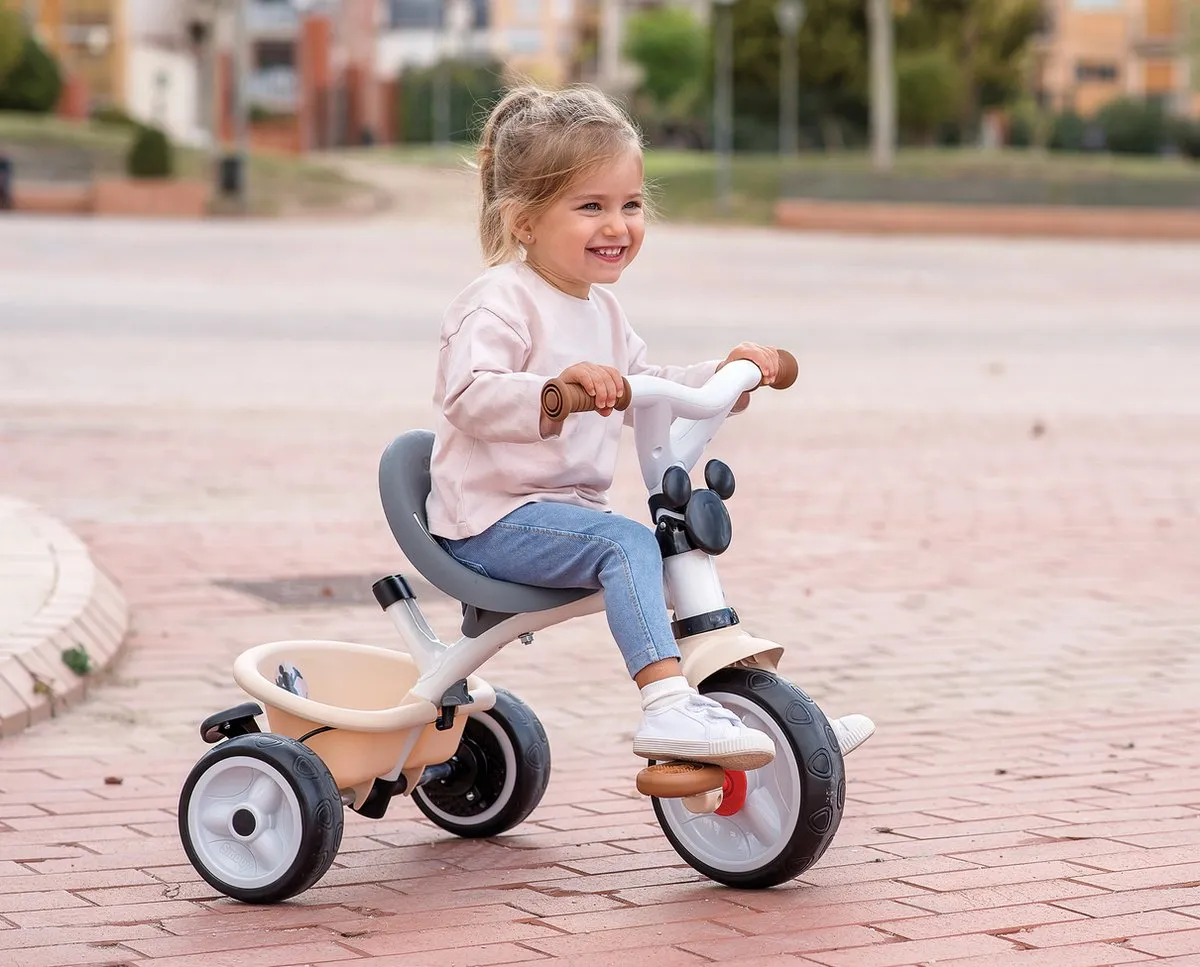 Smoby Baby Balade Plus Mickey Driewieler - Zwart/Grijs