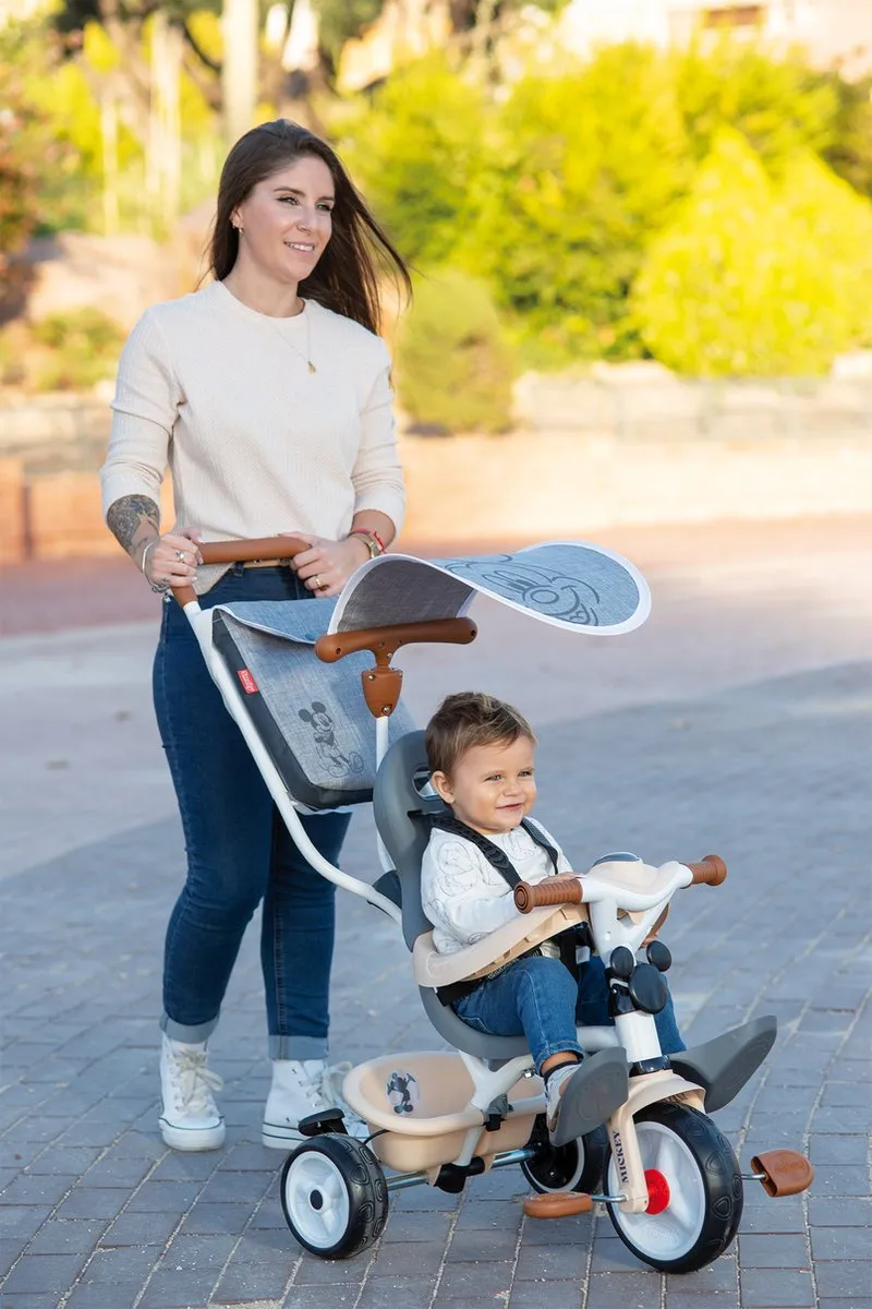 Smoby Baby Balade Plus Mickey Driewieler - Zwart/Grijs