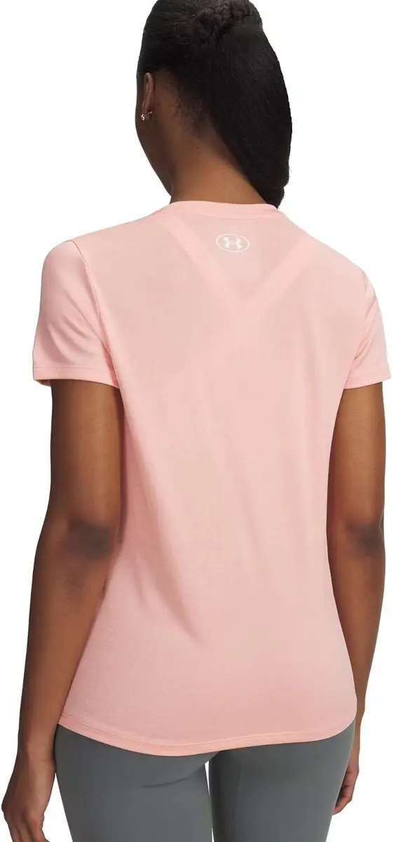Under Armour Tech Dames Fitness T-shirt 1384227-603 - Roze M