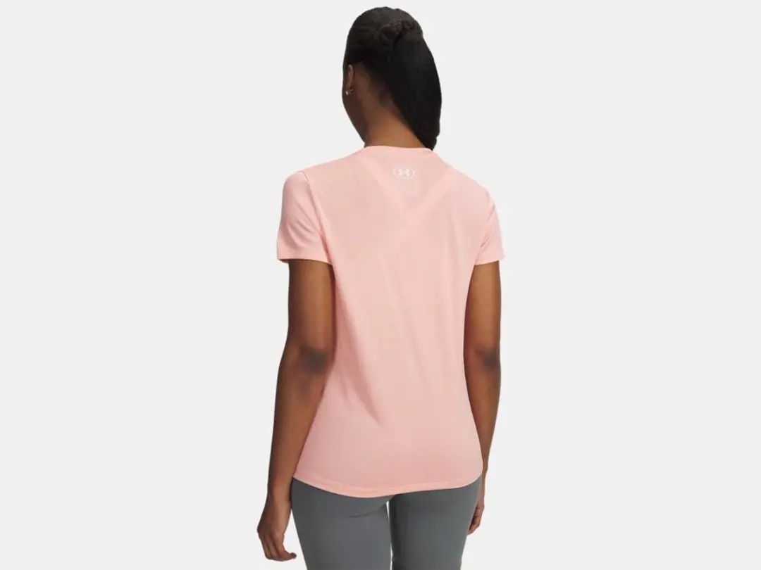 Under Armour Tech Dames Fitness T-shirt 1384227-603 - Roze M