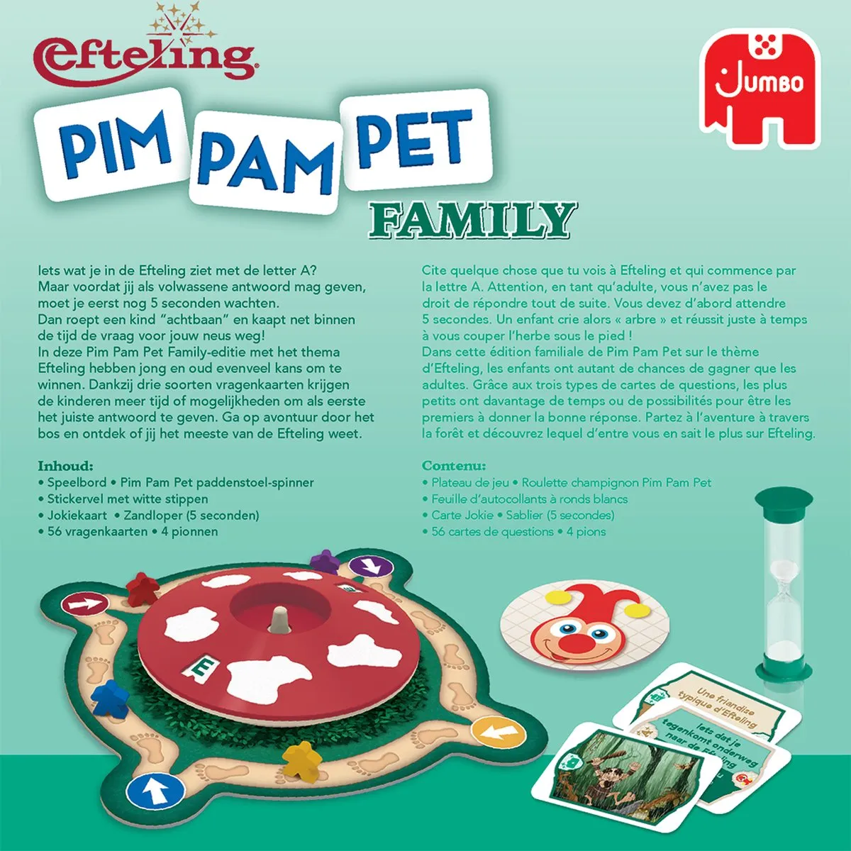 Jumbo Efteling Pim Pam Pet Family Bordspel - 2-6 Spelers - afbeelding 6 van 6