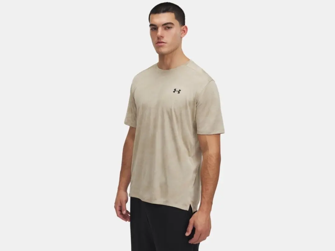 Under Armour Tech Vent Jacquard Sportshirt Heren L - Khaki