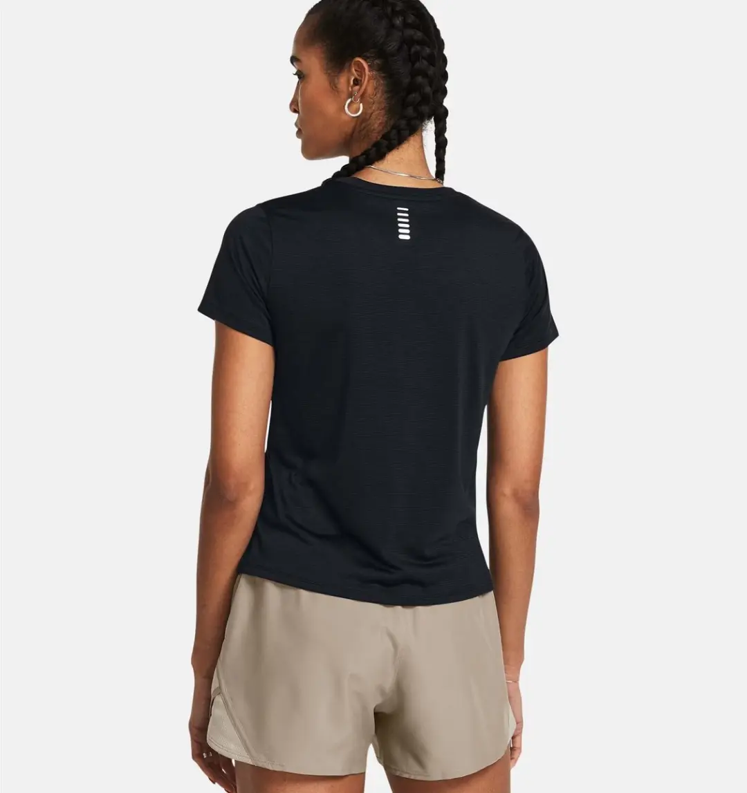 Under Armour UA Launch Shortsleeve Dames Sportshirt S - Zwart