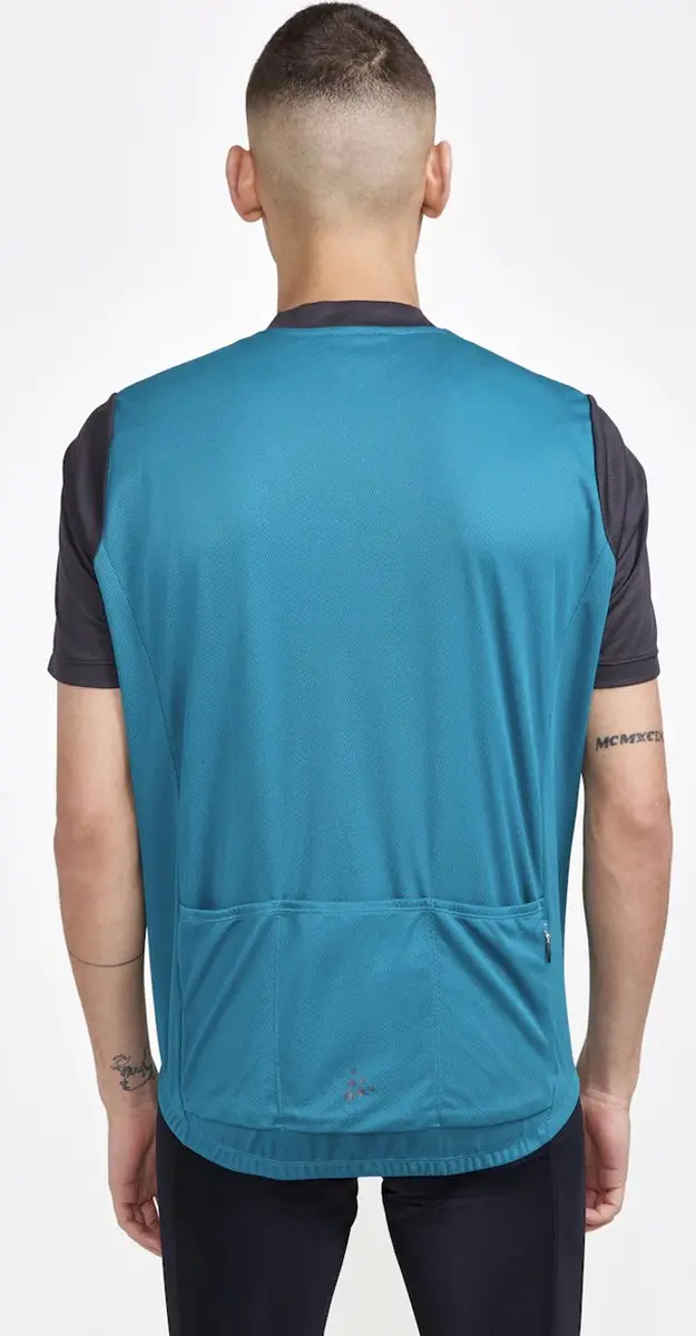 Craft Core Endur Logo Jersey Fietsshirt - Korte mouwen - L - Blauw/Grijs
