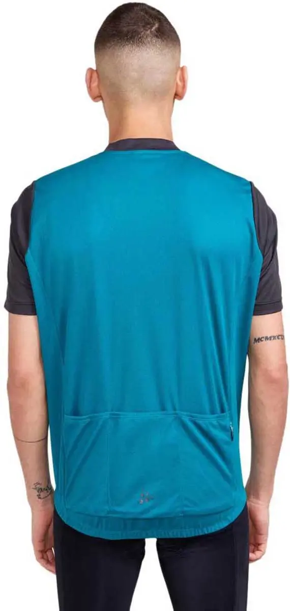 Craft Core Endur Logo Jersey Fietsshirt - Korte mouwen - L - Blauw/Grijs