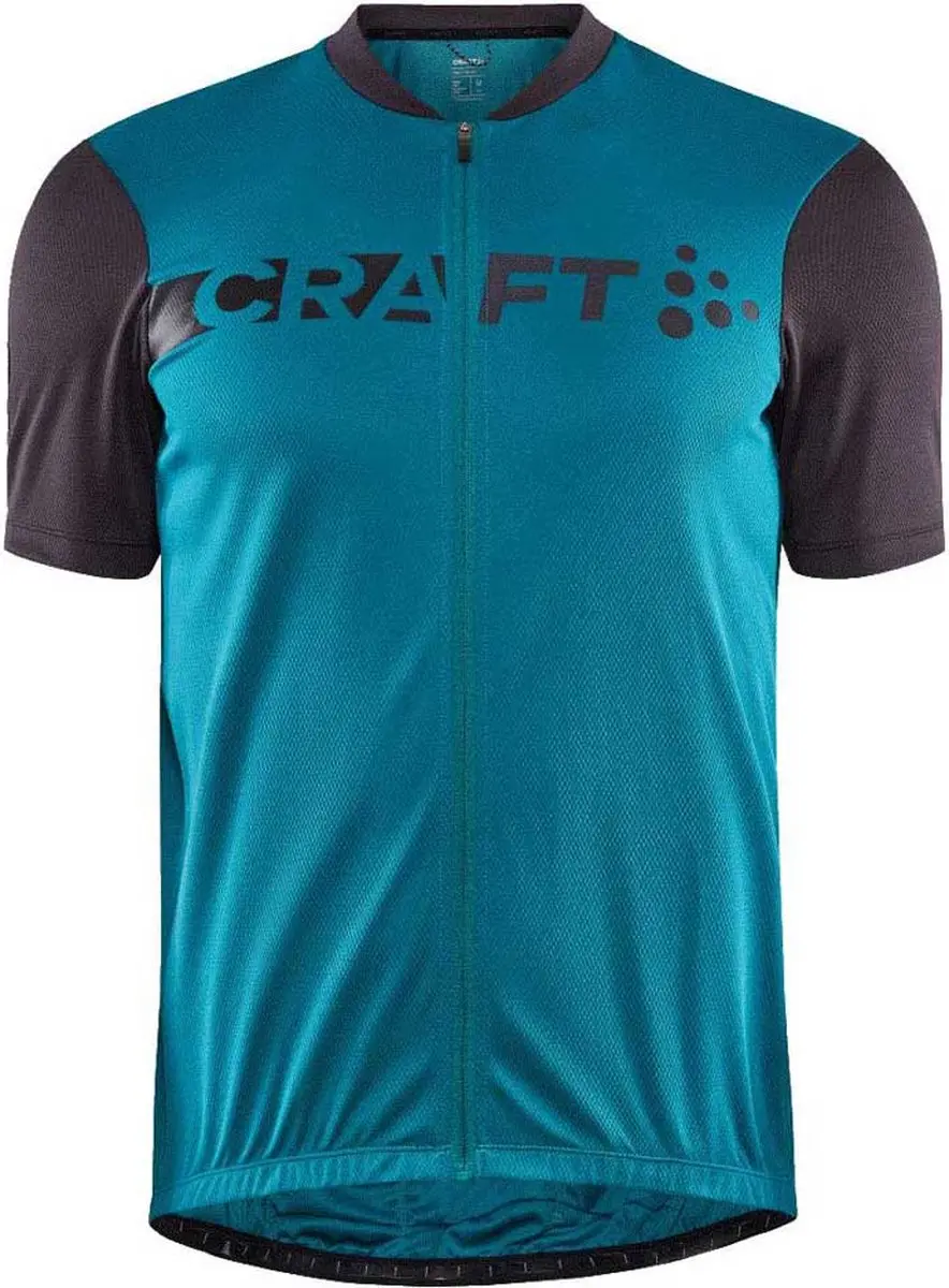 Craft Core Endur Logo Jersey Fietsshirt - Korte mouwen - L - Blauw/Grijs