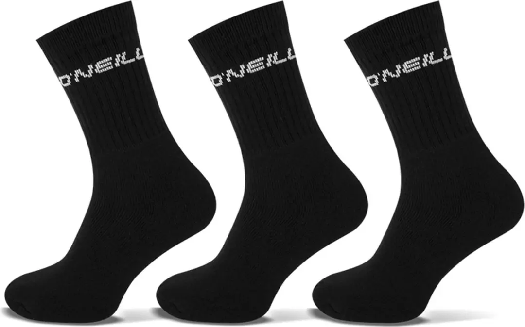 O'Neill Sportsokken Unisex 39-42 - 3 Paar - Zwart