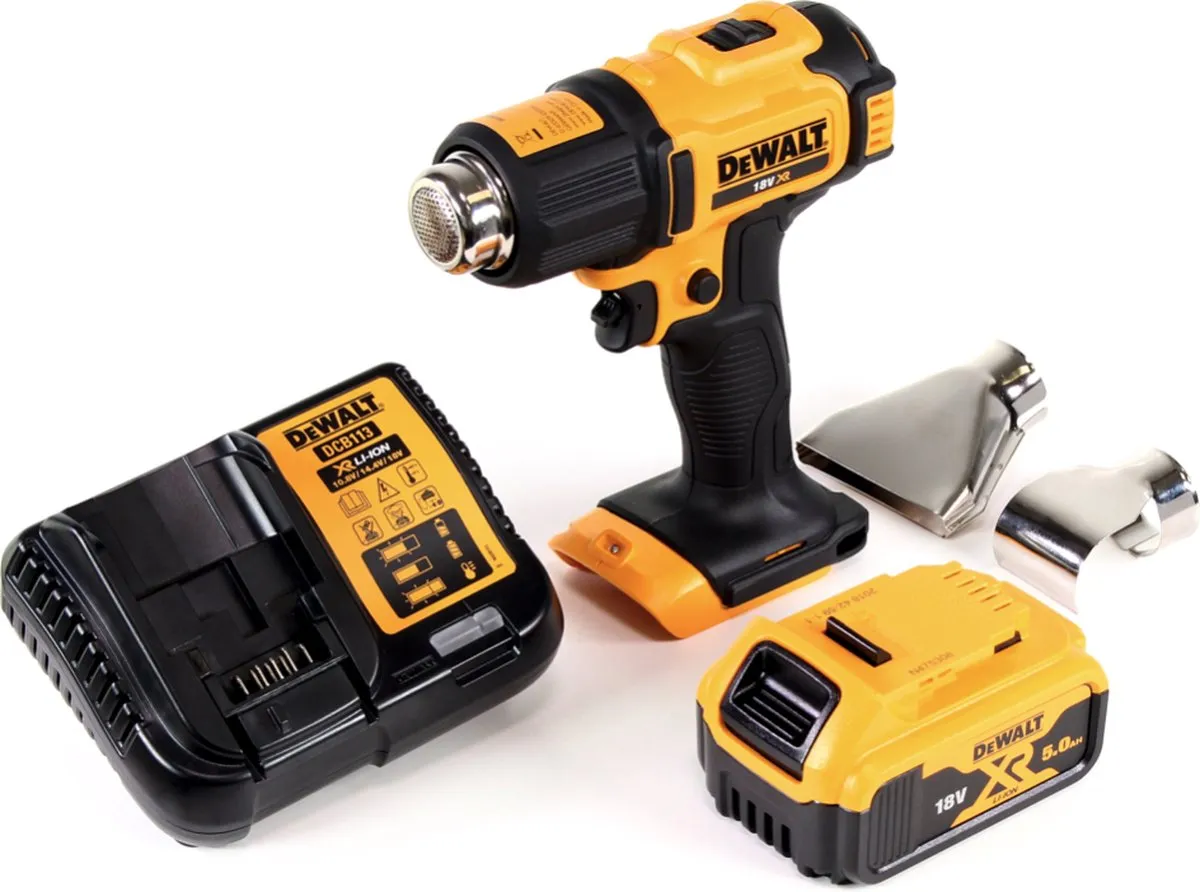 DeWalt DCE 530 P1 Heetluchtpistool 18V - 530°C - 5,0Ah