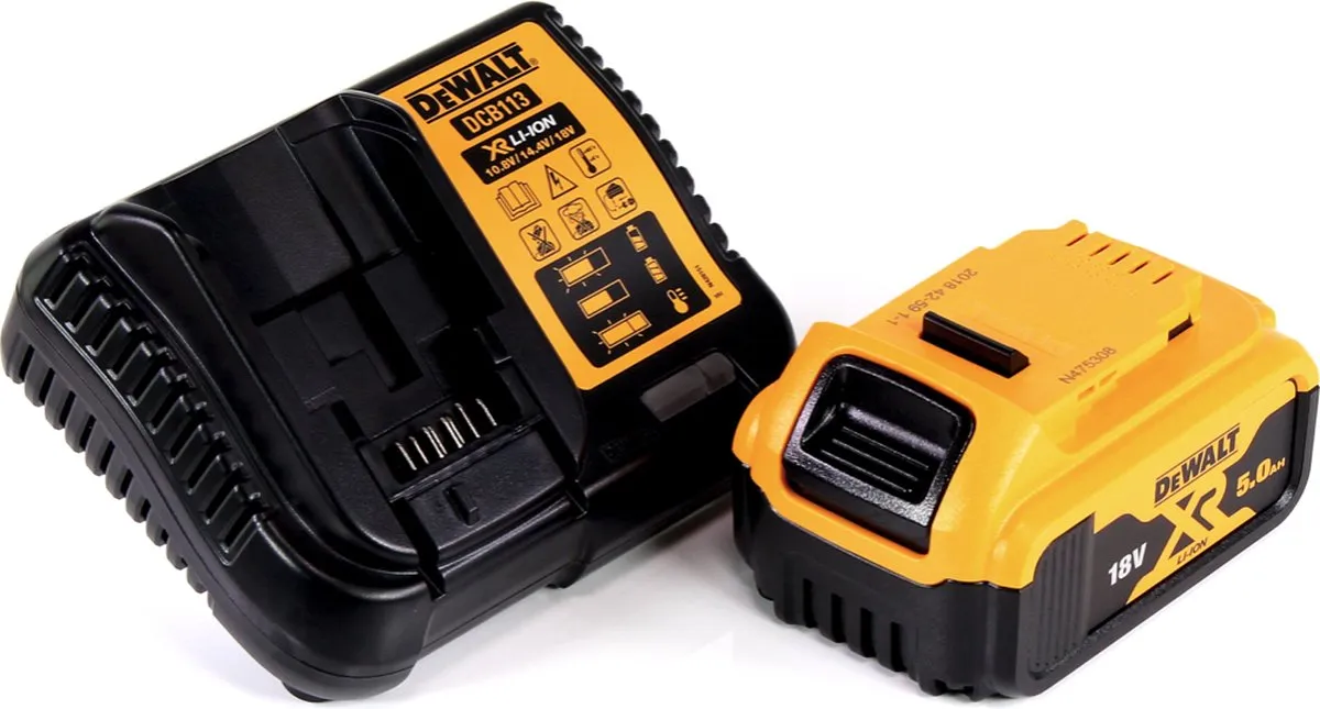 DeWalt DCE 530 P1 Heetluchtpistool 18V - 530°C - 5,0Ah
