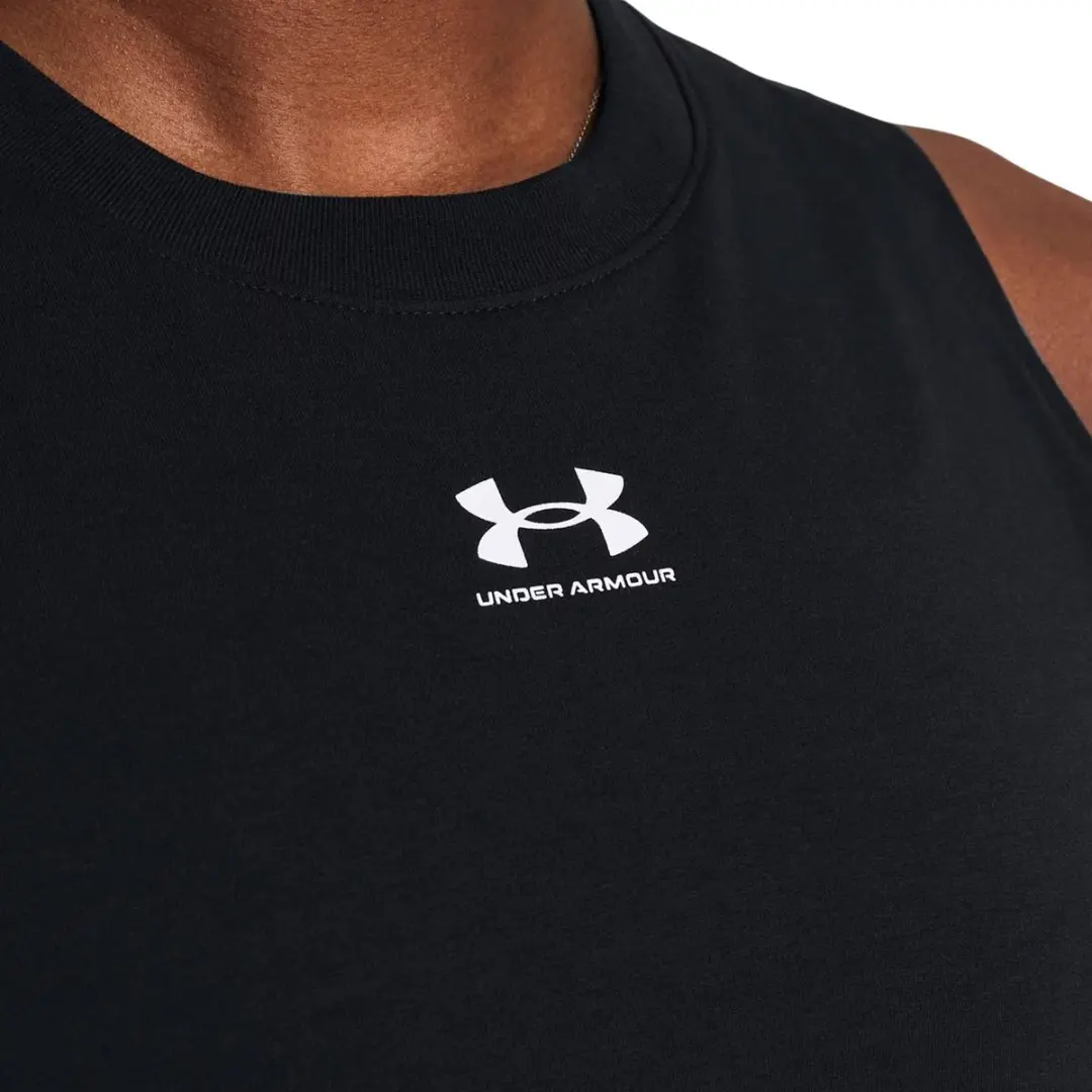 Under Armour UA Rival Muscle Tank Dames Sportshirt - XL - Zwart/Wit