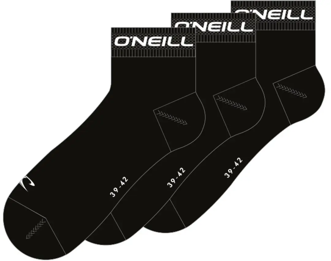 O'Neill Quarter Sokken 6 Stuks - 35-38 - Zwart