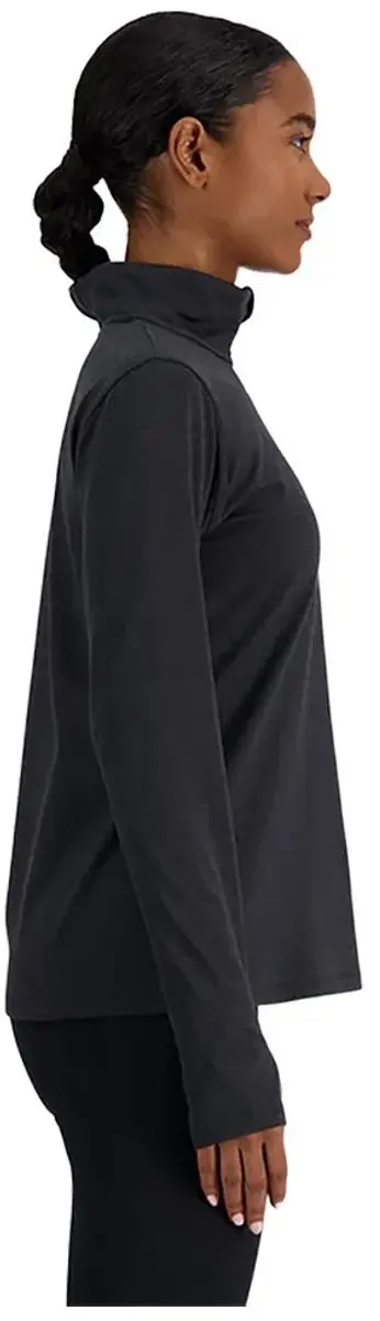 New Balance Sport Essentials Space Dye 1/4 Dames Sporttrui - S - Zwart