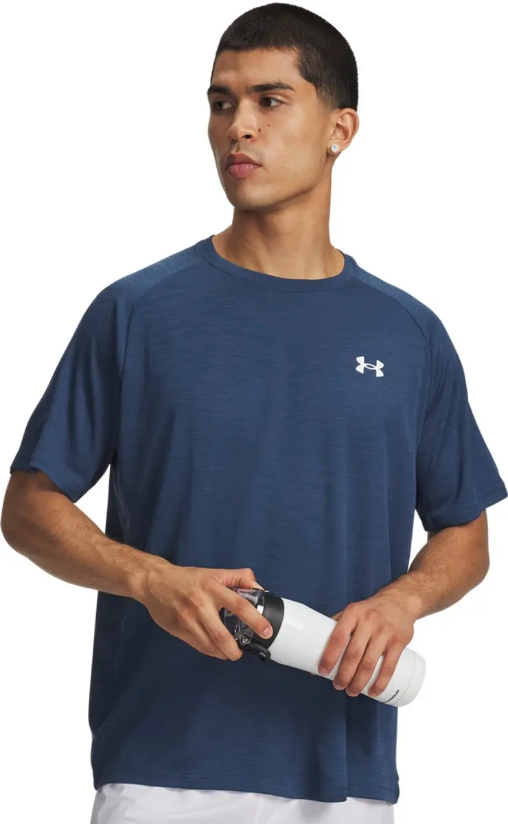 Under Armour UA Tech TextuRood SS-BLU Heren Sportshirt