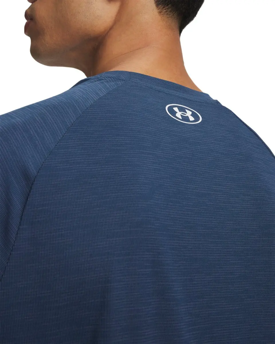 Under Armour UA Tech TextuRood SS-BLU Heren Sportshirt - Wham Blauw - Wit