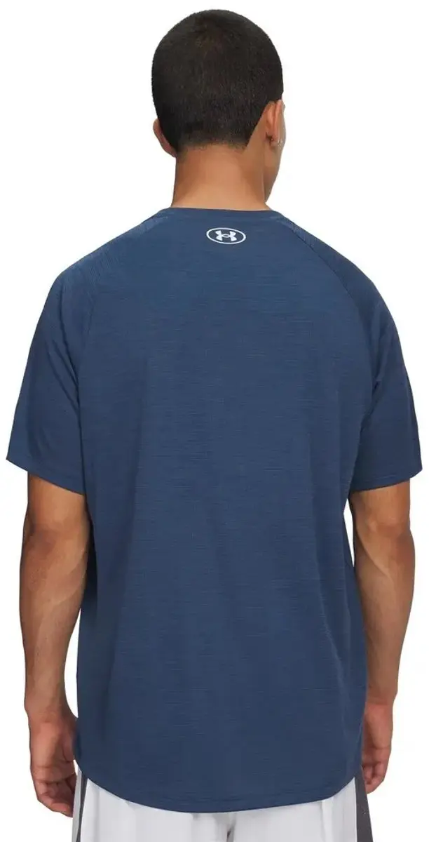 Under Armour UA Tech TextuRood SS-BLU Heren Sportshirt - Wham Blauw - Wit