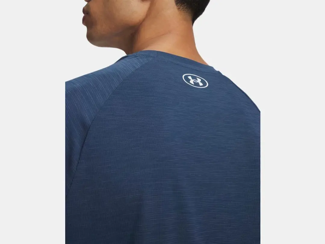 Under Armour UA Tech TextuRood SS-BLU Heren Sportshirt - Wham Blauw - Wit