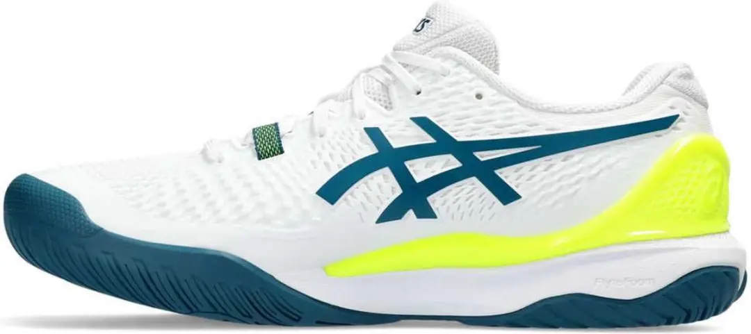 ASICS Gel-Resolution 9 Tennis Schoenen - 49 - Blauw/Groen/Wit