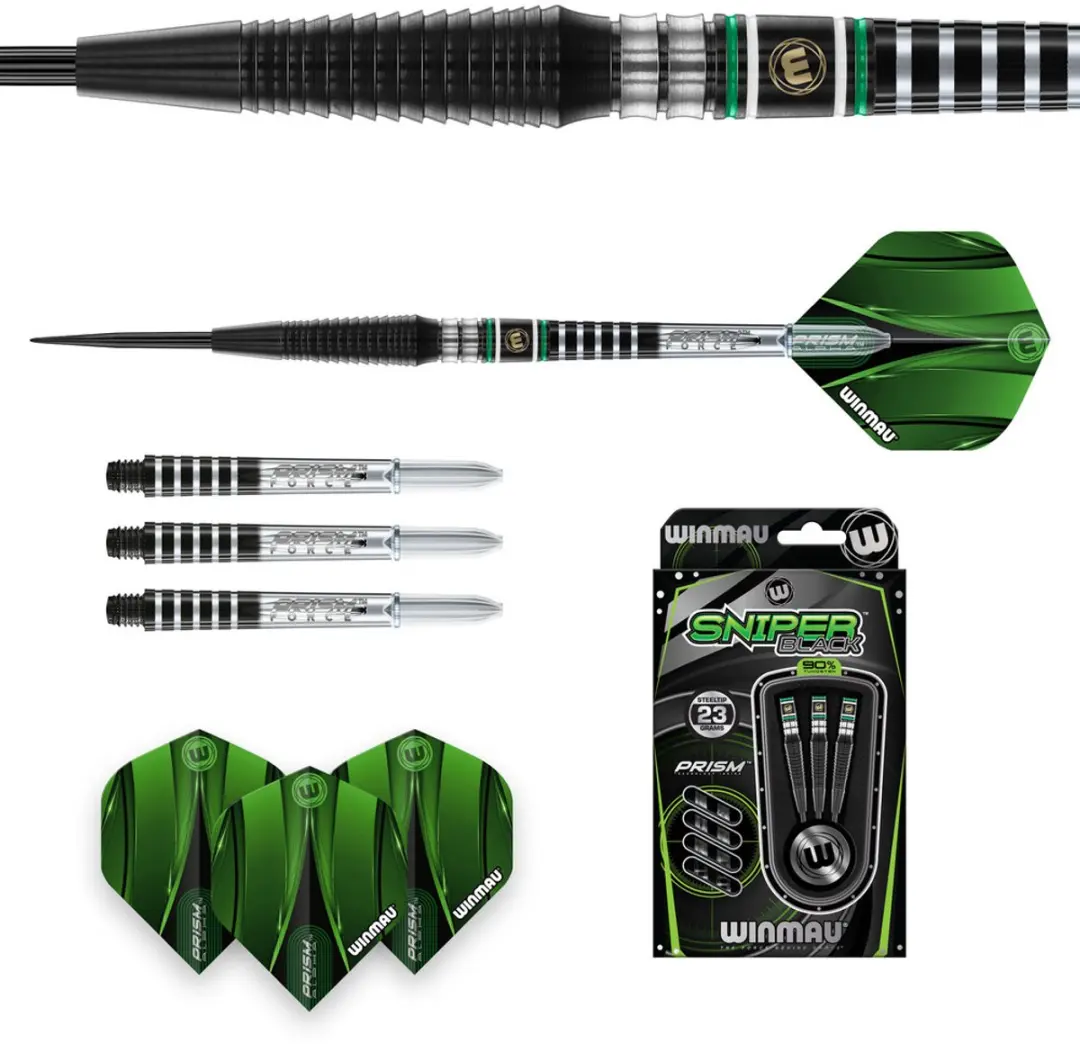 Winmau Sniper Black V2 Dartpijlen - 3 Stuks