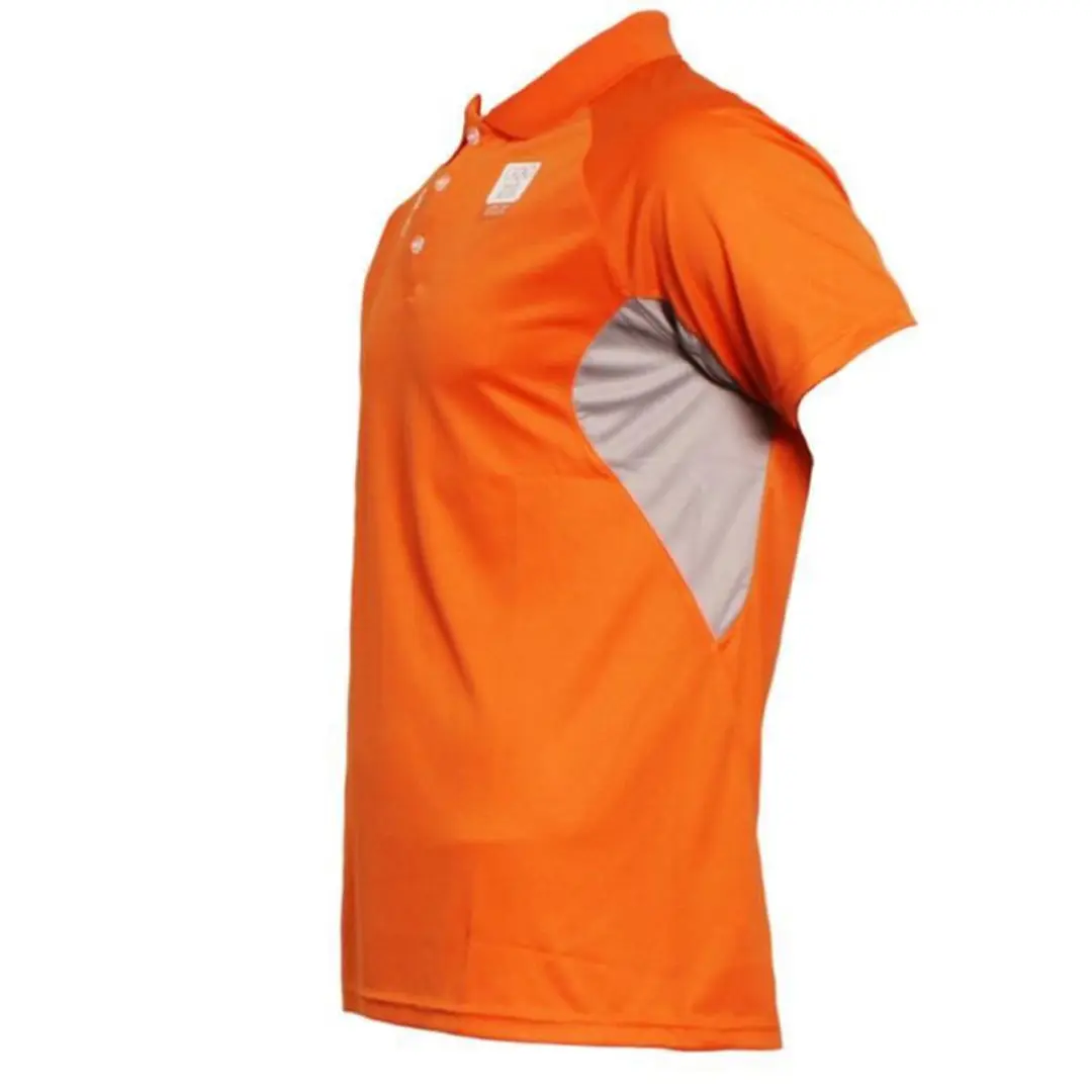 ASICS Poloshirt Heren - L - Oranje/Grijs