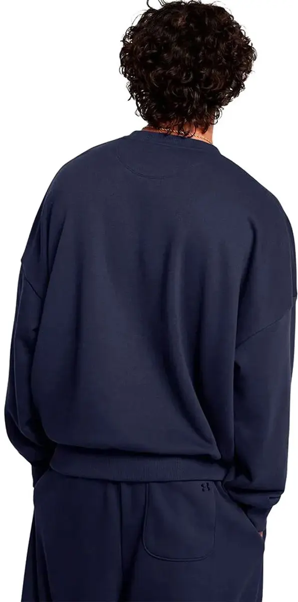 Under Armour Icon Heavyweight Terry Oversized Sweatshirt - L - Midnight Navy
