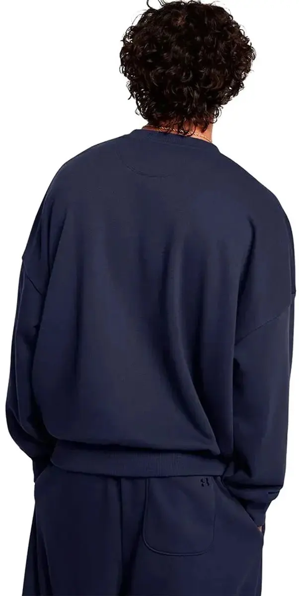 Under Armour Icon Heavyweight Terry Oversized Sweatshirt - L - Midnight Navy