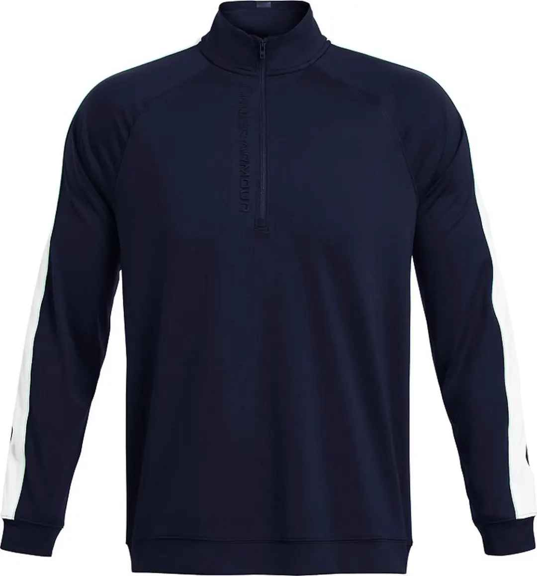 Under Armour Midlayer HZ Golftrui Heren - L - Zwart met witte accenten