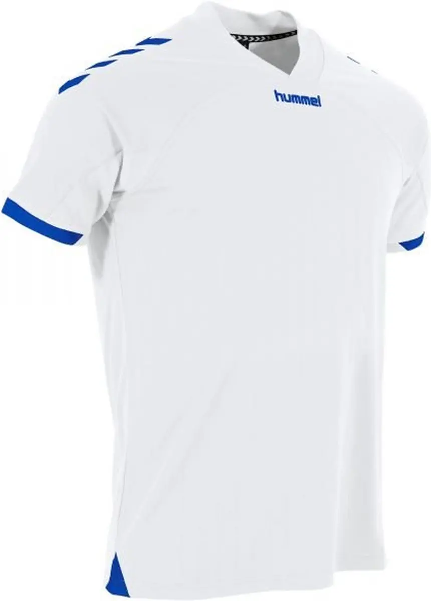 Hummel Fyn Shirt Heren - Korte mouwen - Wit/Royal - L - afbeelding 6 van 6