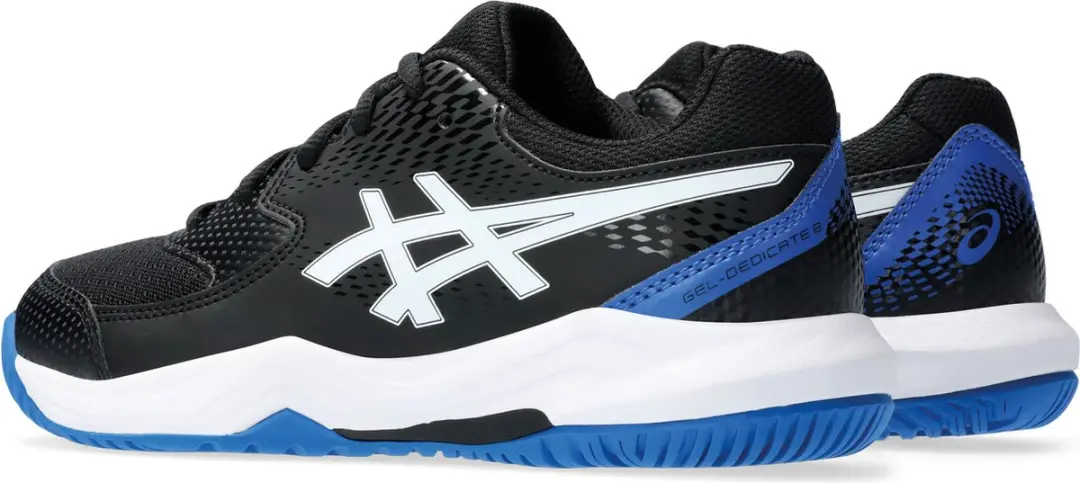 ASICS Gel-Dedicate 8 Sportschoenen GS - 37.5 - Zwart/Wit/Blauw