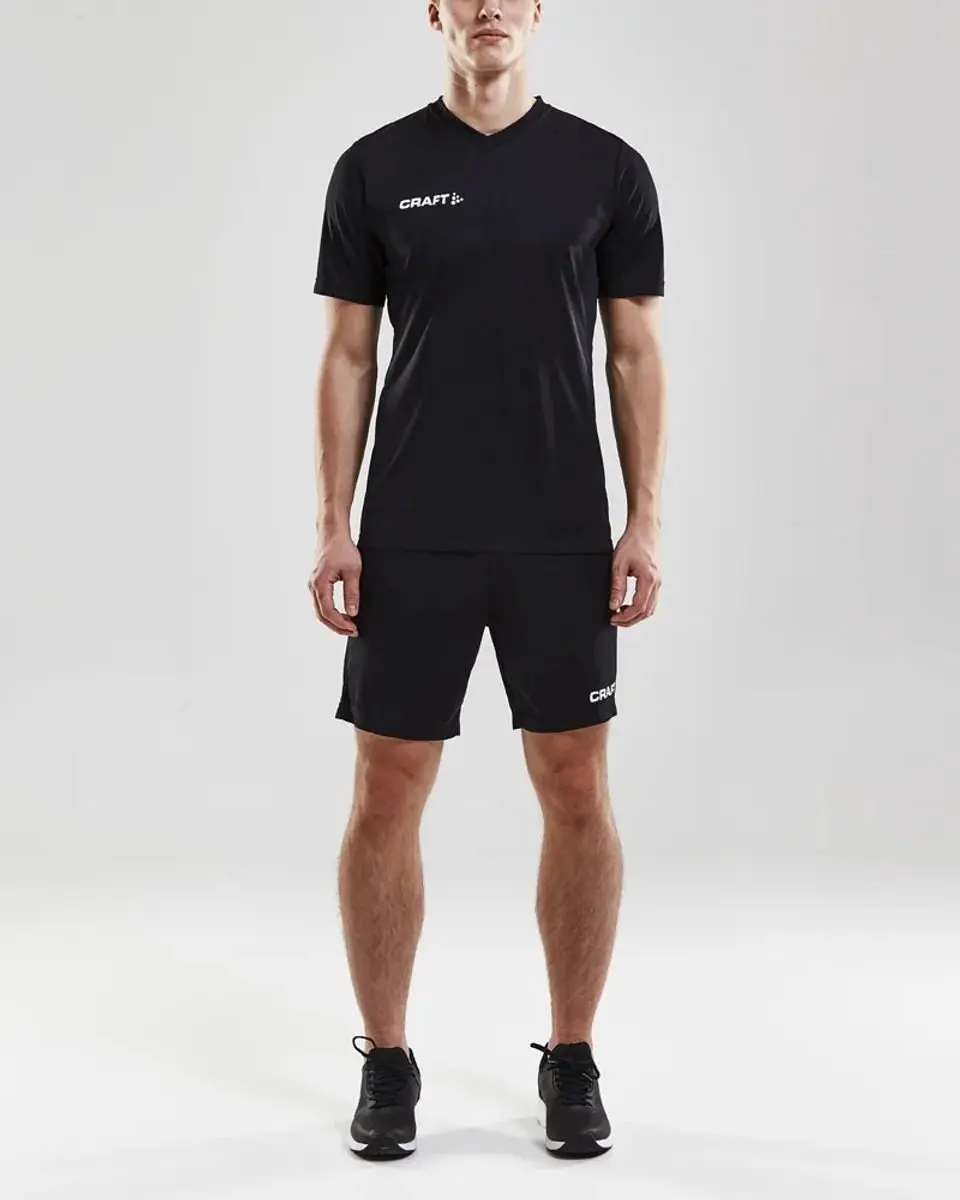 Craft Squad Jersey Solid Jr 146/152 - Zwart/Wit