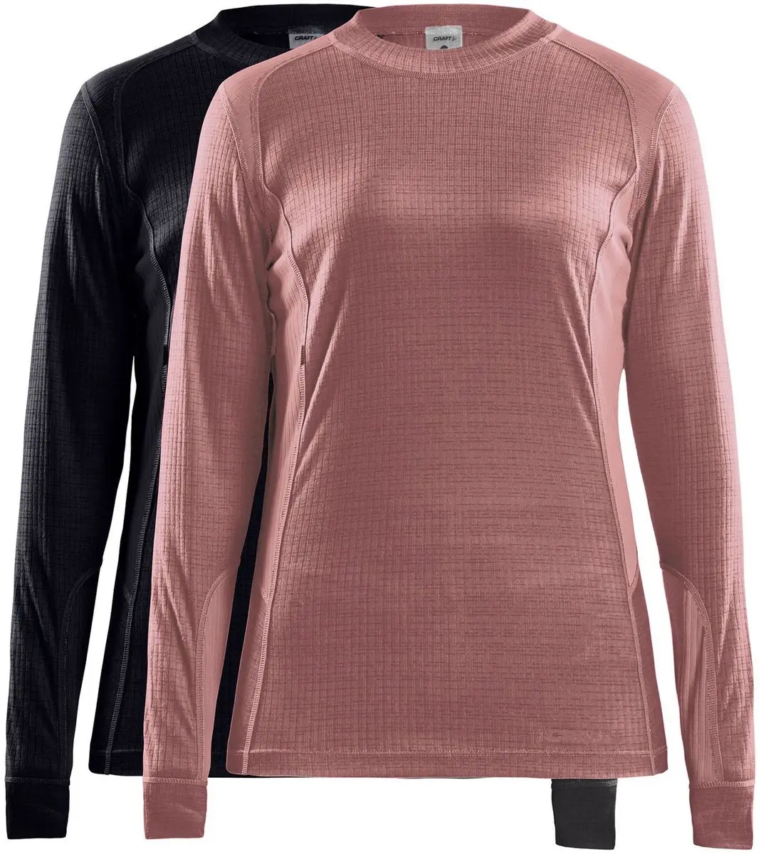 Craft Core Baselayer Thermo Shirt Dames - 2 Stuks - XS - Roze/Zwart