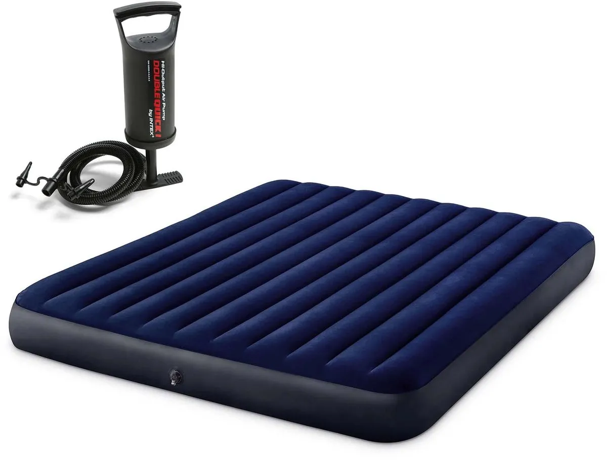 Intex Luchtbed 64755 - 203x183x25cm - Blauw - afbeelding 2 van 6