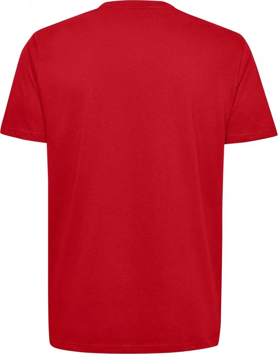 Hummel Go Cotton Logo Shirt Heren - Maat S - Rood/Wit